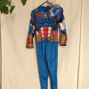 Avenger Superhero Costume - Bold Blue, Red, and Brown